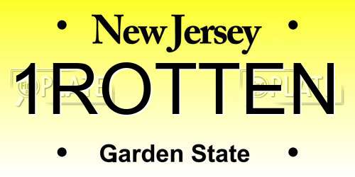 1ROTTEN New Jersey License Plate