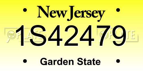 1S42479 New Jersey License Plate