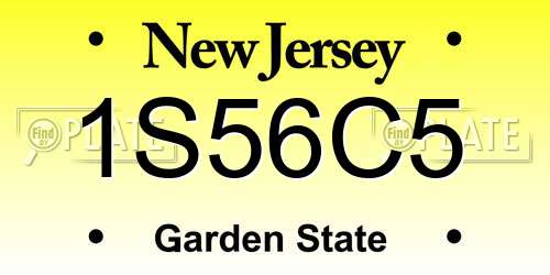 1S56C5 New Jersey License Plate
