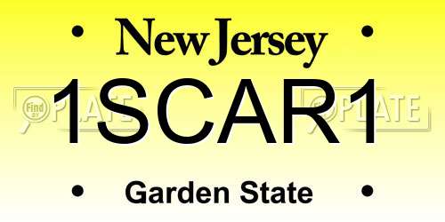 1SCAR1 New Jersey License Plate
