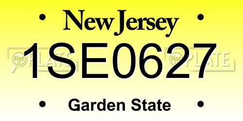 1SE0627 New Jersey License Plate