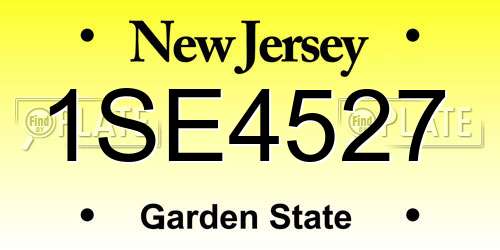 1SE4527 New Jersey License Plate