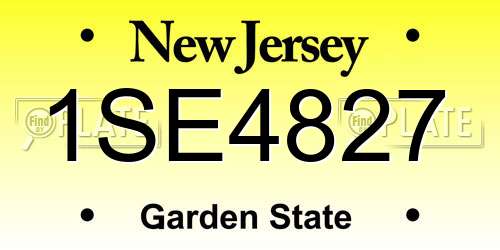 1SE4827 New Jersey License Plate