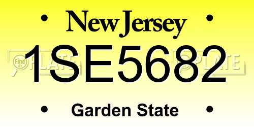1SE5682 New Jersey License Plate