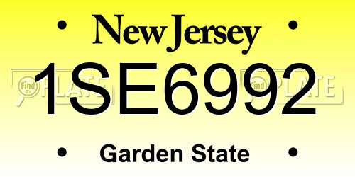 1SE6992 New Jersey License Plate