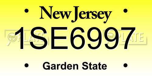 1SE6997 New Jersey License Plate