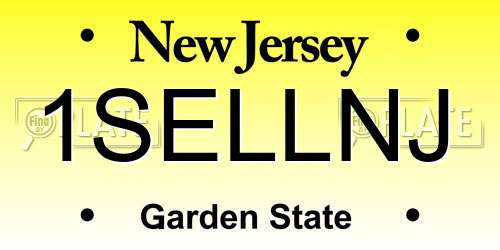 1SELLNJ New Jersey License Plate