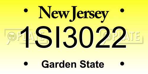 1SI3022 New Jersey License Plate