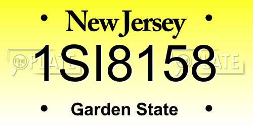 1SI8158 New Jersey License Plate