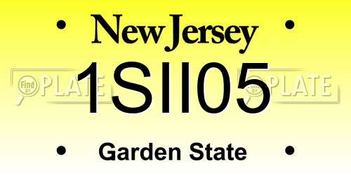 1SII05 New Jersey License Plate
