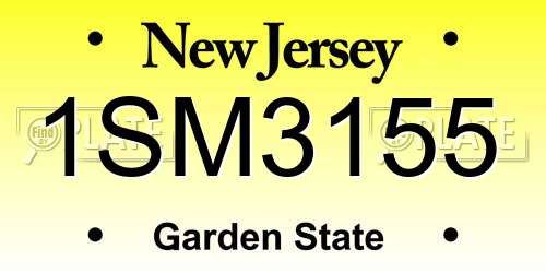 1SM3155 New Jersey License Plate