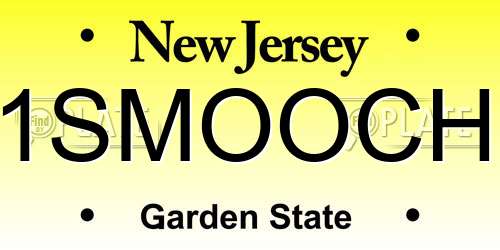 1SMOOCH New Jersey License Plate