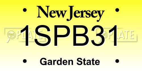 1SPB31 New Jersey License Plate