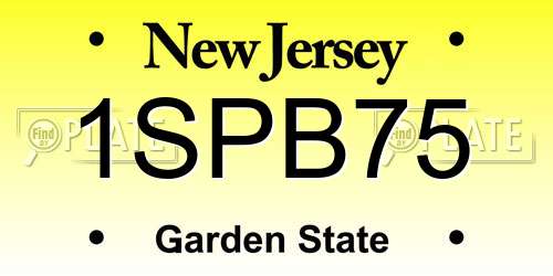 1SPB75 New Jersey License Plate