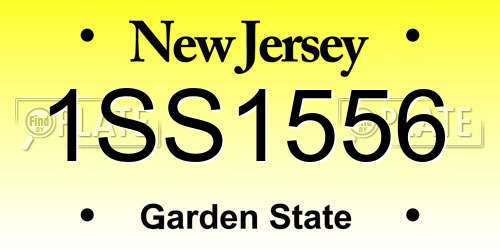 1SS1556 New Jersey License Plate