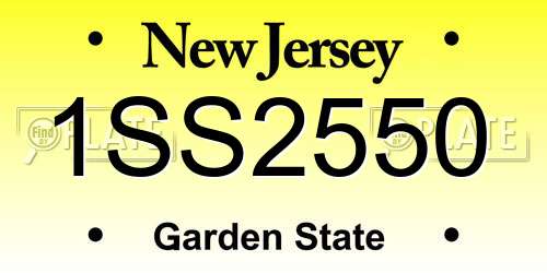 1SS2550 New Jersey License Plate