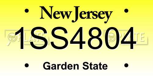 1SS4804 New Jersey License Plate