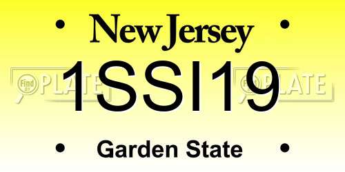 1SSI19 New Jersey License Plate