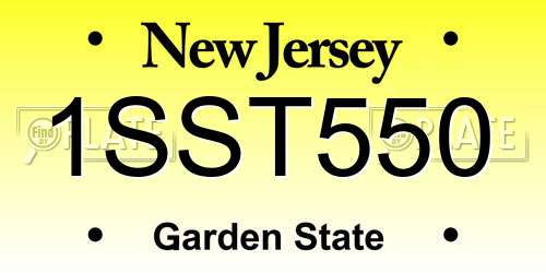1SST550 New Jersey License Plate