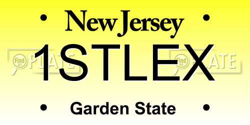 1STLEX New Jersey License Plate