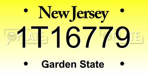 1T16779 New Jersey License Plate