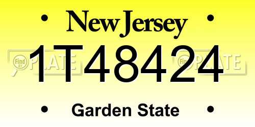 1T48424 New Jersey License Plate