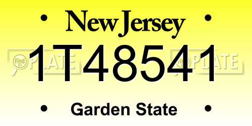 1T48541 New Jersey License Plate