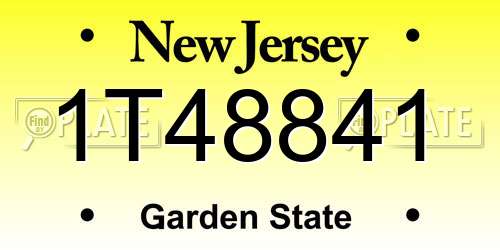 1T48841 New Jersey License Plate