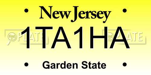 1TA1HA New Jersey License Plate