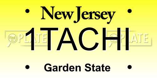 1TACHI New Jersey License Plate