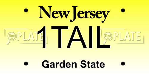 1TAIL New Jersey License Plate