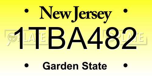1TBA482 New Jersey License Plate