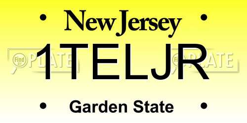1TELJR New Jersey License Plate