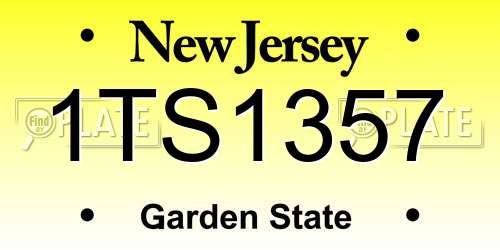 1TS1357 New Jersey License Plate