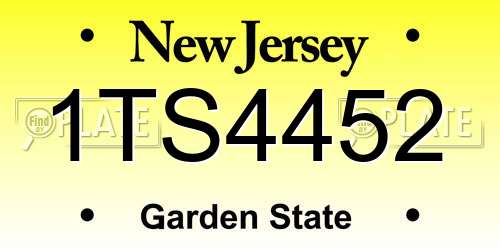 1TS4452 New Jersey License Plate