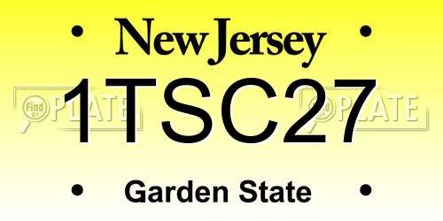 1TSC27 New Jersey License Plate
