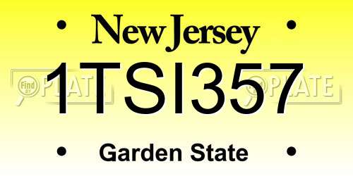 1TSI357 New Jersey License Plate