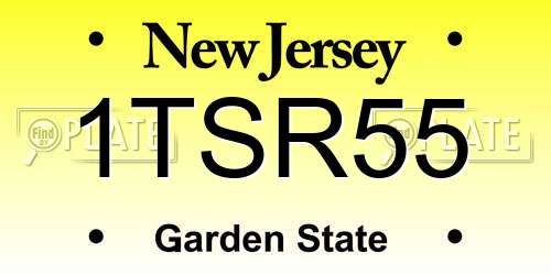 1TSR55 New Jersey License Plate