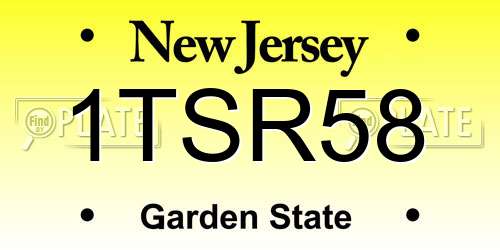 1TSR58 New Jersey License Plate