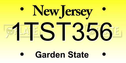 1TST356 New Jersey License Plate