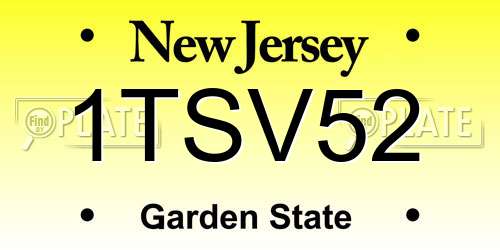 1TSV52 New Jersey License Plate
