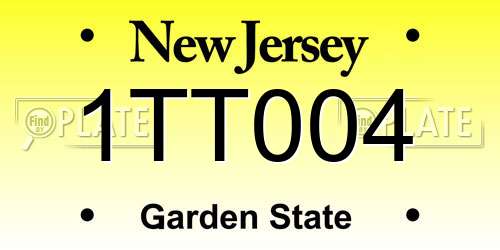 1TT004 New Jersey License Plate