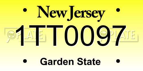 1TT0097 New Jersey License Plate
