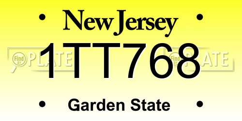 1TT768 New Jersey License Plate