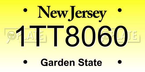 1TT8060 New Jersey License Plate