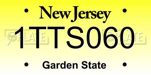 1TTS060 New Jersey License Plate