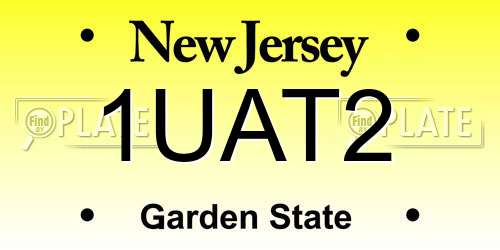 1UAT2 New Jersey License Plate