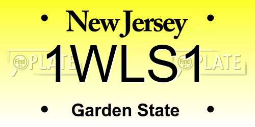 1WLS1 New Jersey License Plate