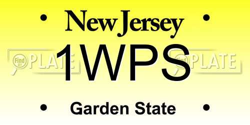 1WPS New Jersey License Plate