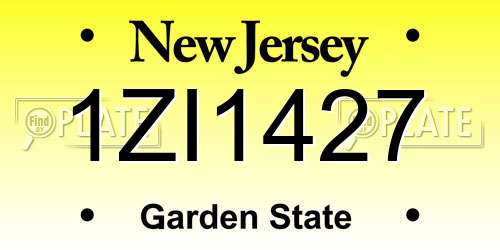 1ZI1427 New Jersey License Plate